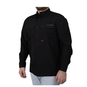 Realtree Men's Long Sleeve‎ Performance Fishing Guide Shirt Black XXL NWT